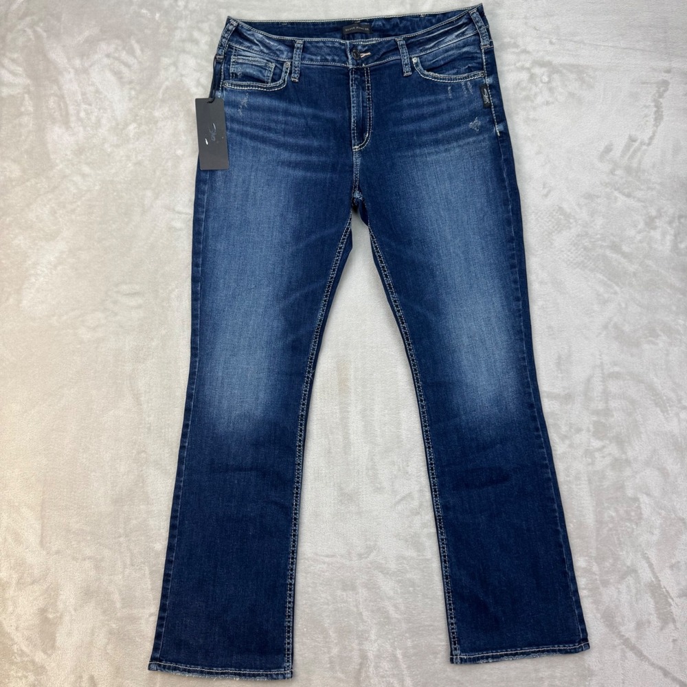 Silver Jeans Avery Slim Boot Womens 34x31 Indigo New Slim Bootcut Jeans